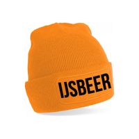 IJsbeer muts unisex one size - oranje - thumbnail