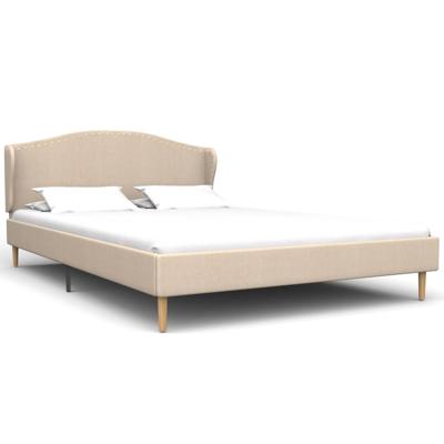 vidaXL Bedframe stof beige 120x200 cm