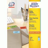 Avery gekleurde universele etiketten ft 210 x 297 mm (b x h), 100 stuks, blauw