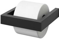 ZACK Linea zwarte RVS toiletrolhouder 40576