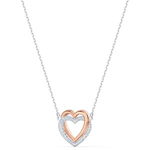 Swarovski 5518868 Ketting Infinity Heart zilver- en rosekleurig 38-43 cm