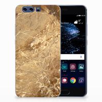 Huawei P10 Plus TPU Siliconen Hoesje Marmer Creme