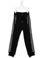 Givenchy Kids pantalon de jogging à bande logo - Noir