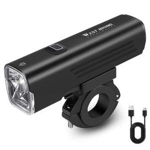 WEST BIKING YB0701387 1000 Lumen Fietskoplamp Aluminiumlegering USB Oplaadbaar 7 Lichtmodi Fietslamp (met beugel)