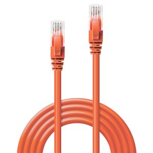 LINDY 48106 RJ45 Netwerkkabel, patchkabel CAT 6 U/UTP 0.50 m Oranje Snagless 1 stuk(s)