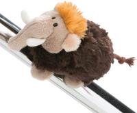 Nici knuffelmagneet Mammoet junior 11,5 cm polyester bruin