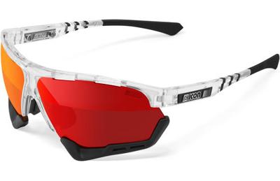 Scicon - Fietsbril - Aerocomfort XL - Crystal Gloss - Multimirror Lens Rood