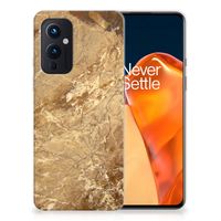 OnePlus 9 TPU Siliconen Hoesje Marmer Creme - thumbnail