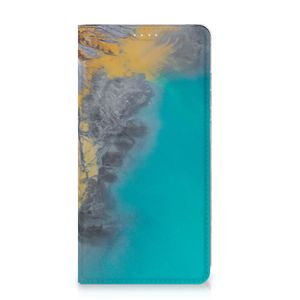 Samsung Galaxy S23 Plus Standcase Marble Blue Gold