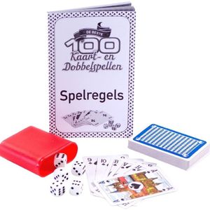 Reisspelletjes box met kaart en dobbelspellen   -