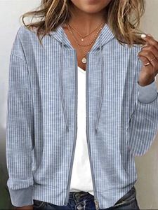 Knitted Loose Striped Casual Jacket