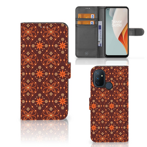 OnePlus Nord N100 Telefoon Hoesje Batik Brown