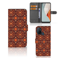 OnePlus Nord N100 Telefoon Hoesje Batik Brown - thumbnail