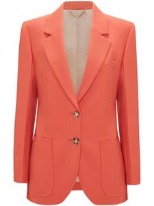 Victoria Beckham blazer boutonné à poche plaquées - Orange