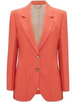 Victoria Beckham blazer boutonné à poche plaquées - Orange