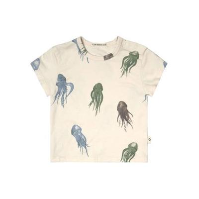 Your Wishes T-shirt met dierenprint ecru/blauw/groen