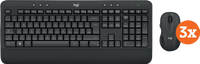 Logitech MK545 Draadloze Toetsenbord en Muis QWERTY 3-Pack