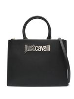 Just Cavalli sac à main en cuir artificiel à logo - Noir - thumbnail