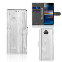 Sony Xperia 10 Book Style Case White Wood - thumbnail