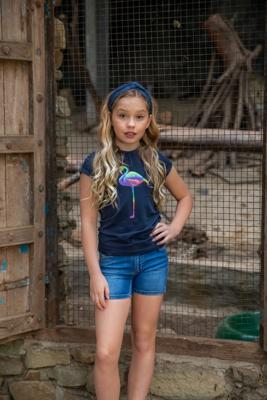 Vinrose Meisjes t-shirt - Donker blauw