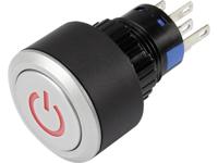 TRU COMPONENTS 1303029 LAS1-AWY-11T/R/12V/P Druktoets 250 V/AC 3 A 1x uit/(aan) Moment Rood IP65 1 stuk(s)