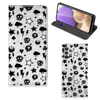 Mobiel BookCase Samsung Galaxy A32 5G Silver Punk - thumbnail