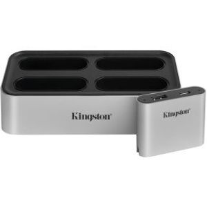 Kingston Technology Workflow Station Bedraad USB 3.2 Gen 2 (3.1 Gen 2) Type-C Zwart, Zilver