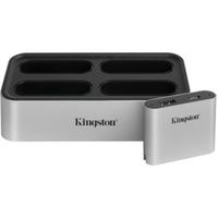 Kingston Technology Workflow Station Bedraad USB 3.2 Gen 2 (3.1 Gen 2) Type-C Zwart, Zilver - thumbnail