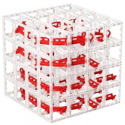 DesignNest knikkerbaan MagnetCubes polystyreen rood 127 delig DesignNest knikkerbaan MagnetCubes polystyreen rood 127 delig