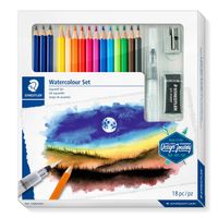 Staedtler 146 10C Zwart, Blauw, Bordeaux, Bruin, Groen, Lichtblauw, Lichtgroen, Zacht paars (mauve), Oranje, Perzik, Rood, Geel 15 stuk(s)