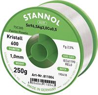 Stannol Kristall 600 Fairtin 811004 Sn3.0Ag0.5Cu loodvrij soldeertin 250 g 1.0 mm 1 stuk