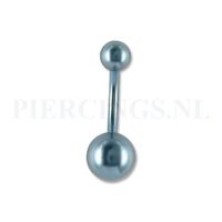 Navelpiercing geanodiseerd licht blauw - thumbnail