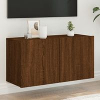 Tv-meubel wandgemonteerd 80x30x41 cm bruineikenkleurig