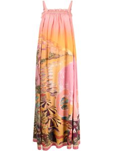 Camilla Capri Me-print organic cotton dress - Rose