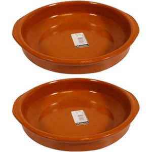 Set van 2x stuks tapas borden/schalen Alicante met handvatten 20 cm