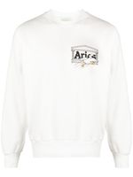 Aries sweat en coton à logo imprimé - Blanc