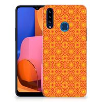 Samsung Galaxy A20s TPU bumper Batik Oranje - thumbnail