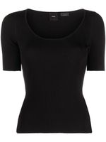 PINKO t-shirt nervuré à encolure ronde - Noir