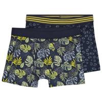 HEMA boxershort - set van 2 donkerblauw/groen/geel