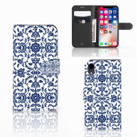 Apple iPhone Xr Hoesje Flower Blue - thumbnail