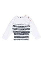 Balmain Kids ensemble en coton à logo imprimé - Blanc