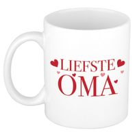 Liefste oma kado mok / beker wit - bedankt cadeau / verjaardag