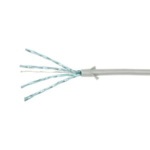 LogiLink CQ9062S RJ45 Netwerkkabel, patchkabel CAT 6A U/FTP 3.00 m Grijs Extreem dun, Vlambestendig, Flexibel, Folie afscherming, Halogeenvrij, Snagless,