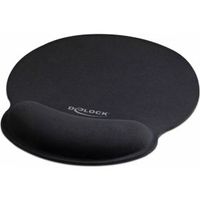 Delock 12559 Ergonomische muismat met polssteun zwart 252 x 227 mm - thumbnail