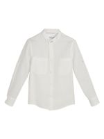 Brunello Cucinelli Kids chemise en lin à col officier - Blanc - thumbnail