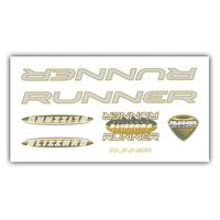 Fiets frame stickerset Runner Blizzard geel - thumbnail