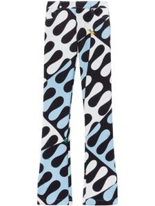 PUCCI pantalon droit à imprimé Leocorno - Bleu