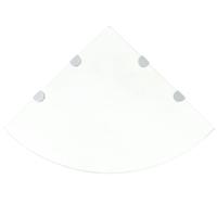 vidaXL Hoekschap met chromen dragers transparant 45x45 cm glas