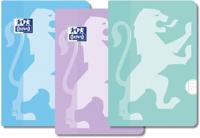 Oxford School schrift, ft A4, 72 bladzijden, met kantlijn, gelijnd, assorti, pak van 3 stuks 12 stuks