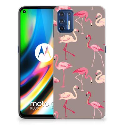 Motorola Moto G9 Plus TPU Hoesje Flamingo Motorola Moto G9 Plus TPU Hoesje Flamingo